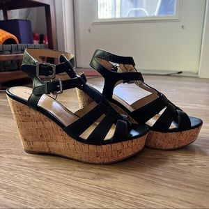 Express Black Wedges